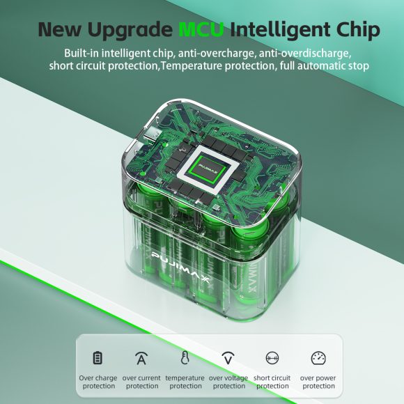 Eight-slot AA Smart Charging Bin Type-c Port 8 Tablets No 5 3400Mwh Lithium Battery Charger Suit - Image 6