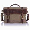 Tote Briefcase Messenger Bag With Crazy Horse Cowhide Vintage - Image 4