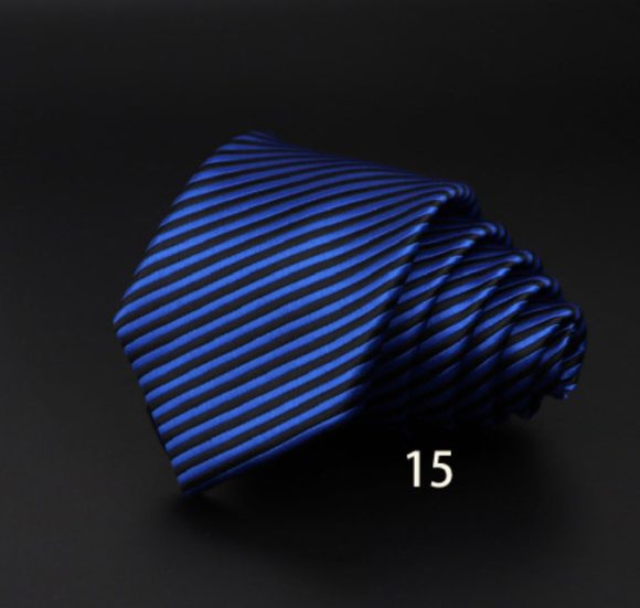 Men's Striped British Gentleman Polyester Fiber Tie - Image 3