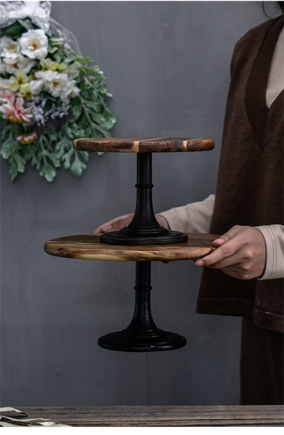 Solid wood tray dessert cake stand - Image 5