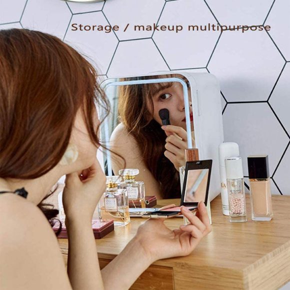 Mini Makeup Fridge Portable Cosmetic Refrigerator Cooler and Warmer Freezer for Perfume Beauty Skincare Products - Image 4
