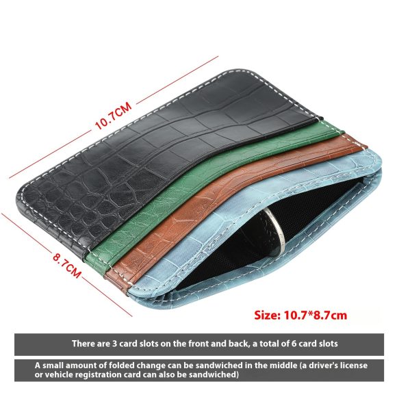 Ultra-thin Double-sided Large Capacity Leather Card Bag - Image 3
