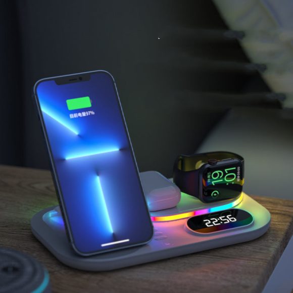 Magnetic Mobile Phone Wireless Charging Treasure 13 Wireless Four-in-one Watch Charging Power Bank - Image 2