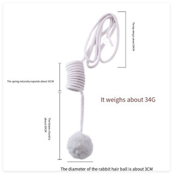 Cat Toy Self-Hi Sucker Spring Rabbit Hair Ball Interactive Play Pet Supplies Interactive Toys - Image 4