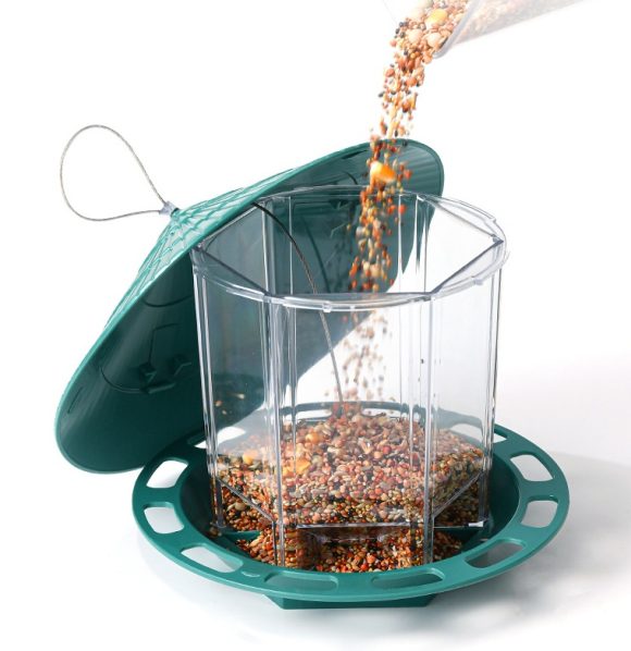 Outdoor Garden Hanging Transparent Bird Feeder - Image 7
