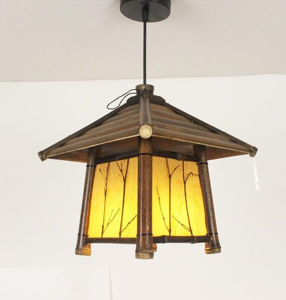 Retro Chinese Style Chandelier Tea Room Southeast Asia Chandelier Bamboo Lamp - Image 6