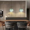 Green Tree Leaf Pattern Glass Chandelier Dining Room Light - Image 4