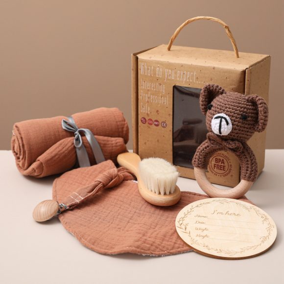 Bopoobo 1Set Bath Toys Set Kid Swaddle Wrap Baby Milestones - Image 3