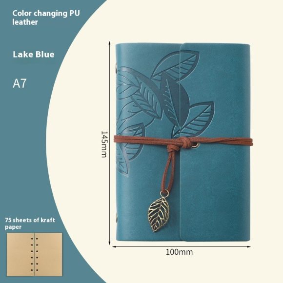 Creative Notebook Stationery One Leaf Zhiqiu Travel Diary Book Loose Leaf Vintage Leaves One Piece - Image 10