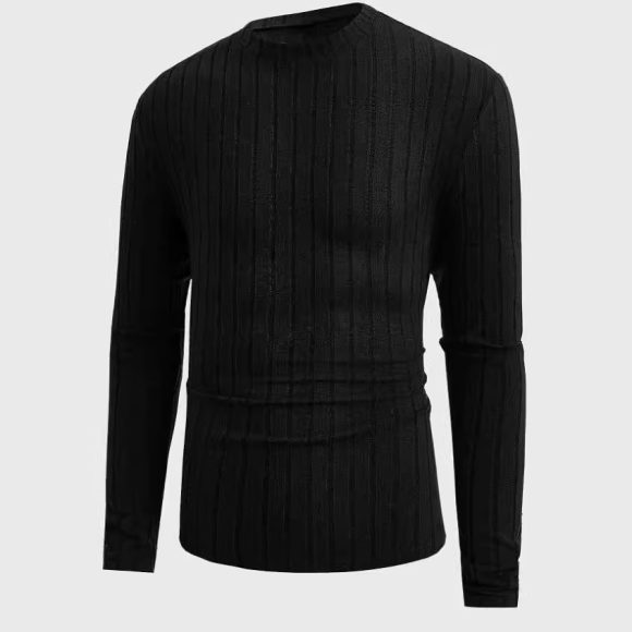 Casual Solid Color Round Neck Pullover Long-sleeved T-shirt - Image 8