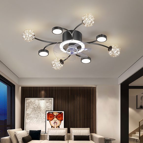 Modern Smart Bedroom Ceiling Fan Lamp - Image 2