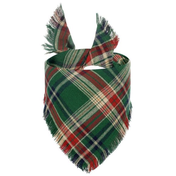 Vivifying Fall Dog Bandana With Tassels Edges Classic Plaid Triangle Dog Apparel Accessories Unny Dog Scarf Costume For Thanksgiving Photo Prop  And Party Decor - Image 6