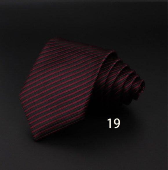 Men's Striped British Gentleman Polyester Fiber Tie - Image 6