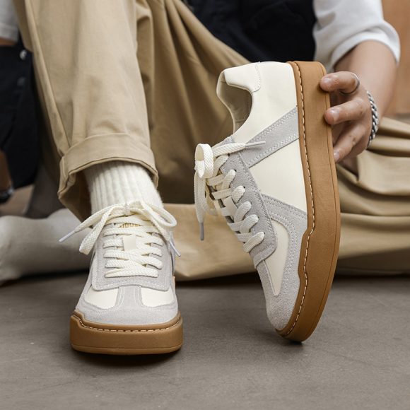 White Shoes German Training Shoes Niche Shoes Popular Japanese Style Men's Shoes - Image 6