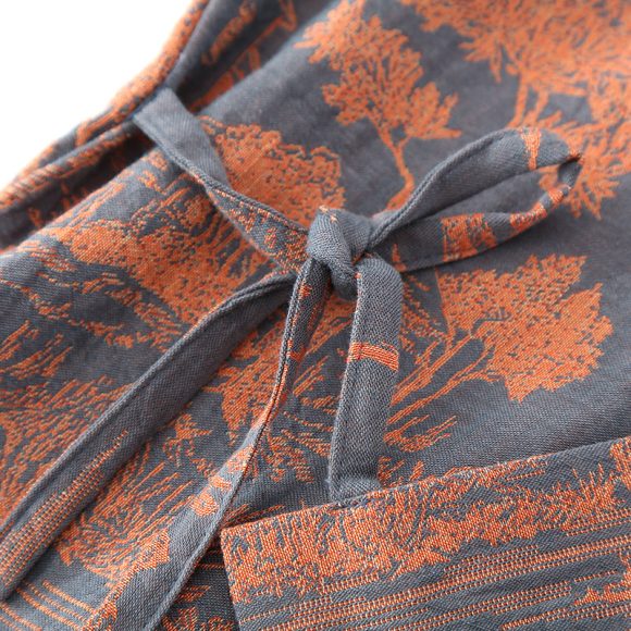 Men's Cotton Gauze Kimono Long Dress Bathrobe - Image 4
