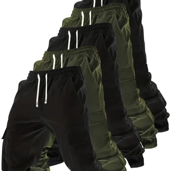 Men's Multi-pocket Workwear Pants Ancient Leisure Tappered Trousers - Image 9