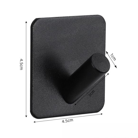 Nail-free Stainless Steel Single Hook Alumimum Hook Towel Self-adhesive Hook Single Hook - Image 4