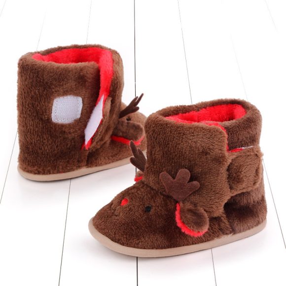 Christmas winter warm baby boots plush cartoon baby shoes - Image 4
