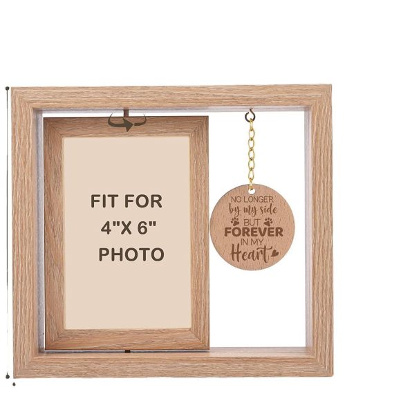 Postcard Photo Solid Wood Photo Frame Rotatable Desktop Decoration - Image 5