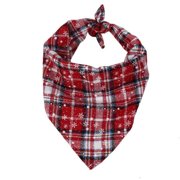 Christmas Triangle Pet Towel Santa Deer Print Dog Scarf Collar Premium Durable Fabric Holiday Decorative Bib For Pets - Image 2