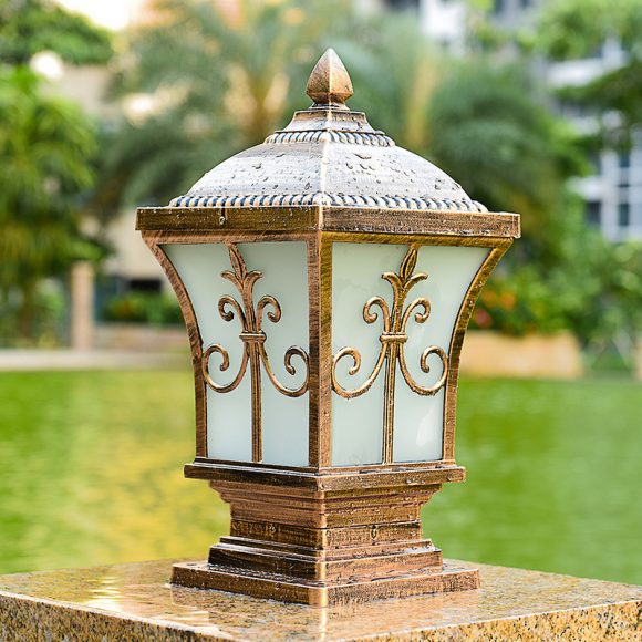 Solar Column Headlights Garden Wall Lights - Image 3