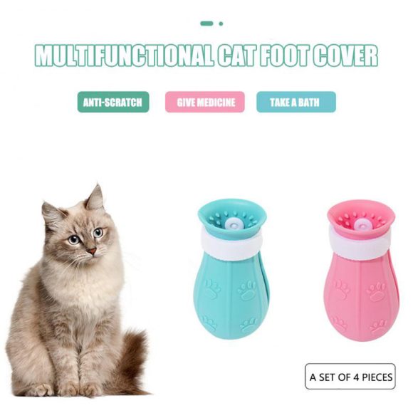Adjustable Cat Foot Claw Cover Anti-Scratch Prickly Nail Glove Cat Boots For Cats Only, Anti-Scratch Cat Feet Claw Covers Adjustable Prickly Anti-Off Shoes Nail Glove - Image 7