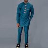 High Quality Cotton Men's 2-piece Set Suit - Image 4