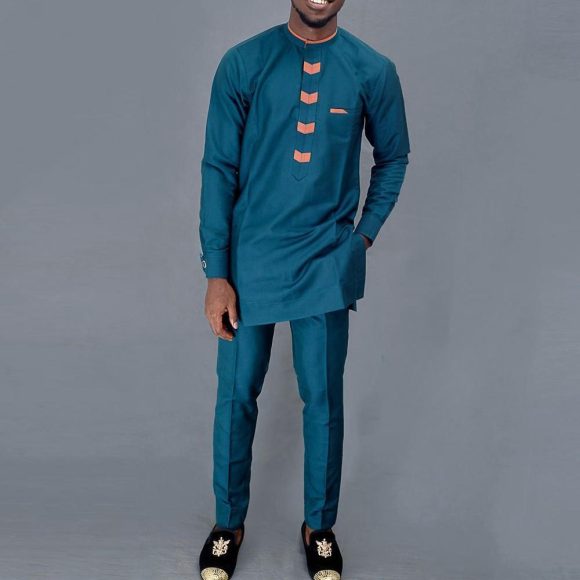 High Quality Cotton Men's 2-piece Set Suit - Image 4