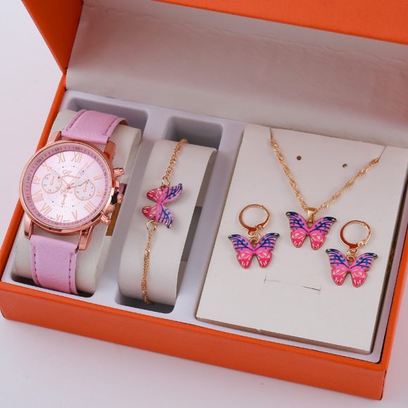 Ladies Graduated Belt Watch Jewelry Set - Image 8