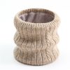 Twist Wide Striped Fleece-lined Knitting Scarf For Men - Image 9
