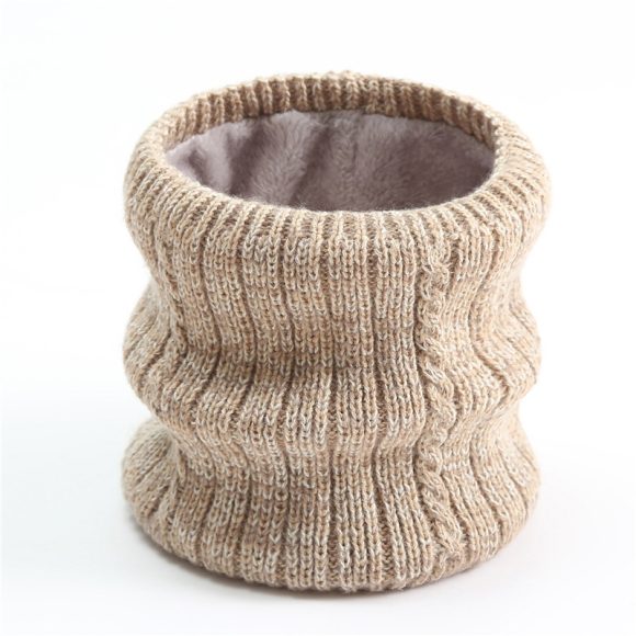 Twist Wide Striped Fleece-lined Knitting Scarf For Men - Image 9