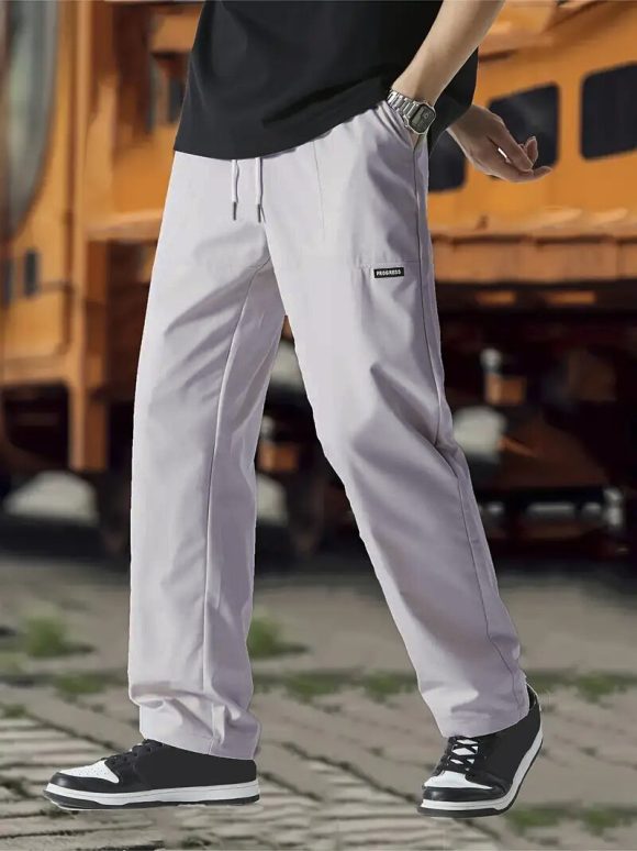 Men's Fashion Personality Solid Color Casual Pants - Image 7