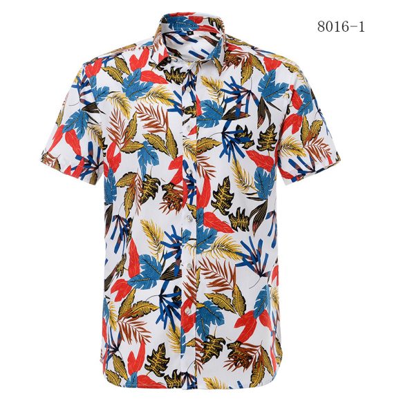 Printed short-sleeved shirt men's European beach - Image 5