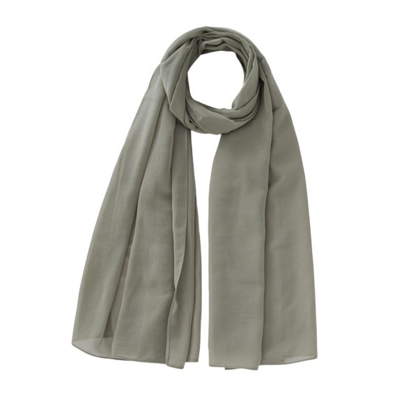 Women's Pure Color Pearl Chiffon Bubble Scarf Gauze Scarf - Image 3