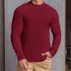 Casual Solid Color Round Neck Pullover Long-sleeved T-shirt - Image 6