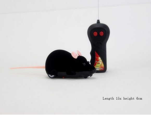 New flocking electric remote control simulation funny cat mouse color box packaging cat toy pet supplies self-contained battery - Image 2