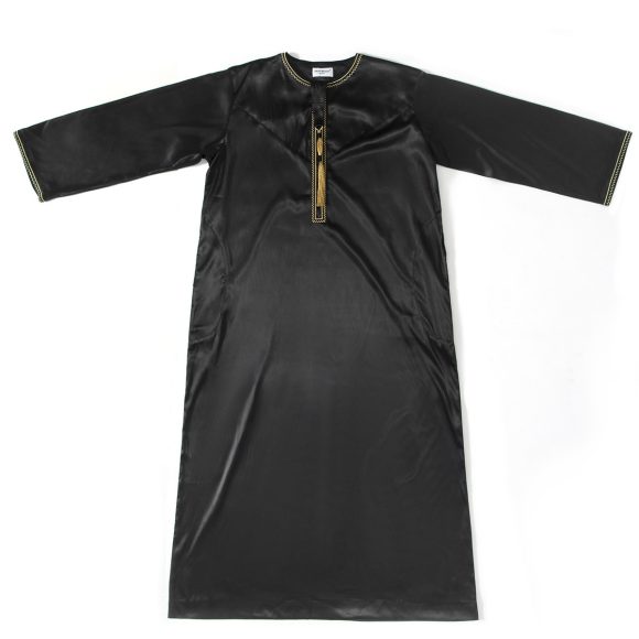 Ethnic Stitching Contrast Color Men's Robe - Image 2