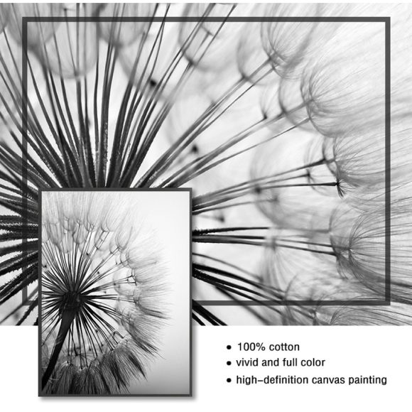 Frameless Abstract Dandelion Flower Canvas Painting Living Room Decor - Image 6