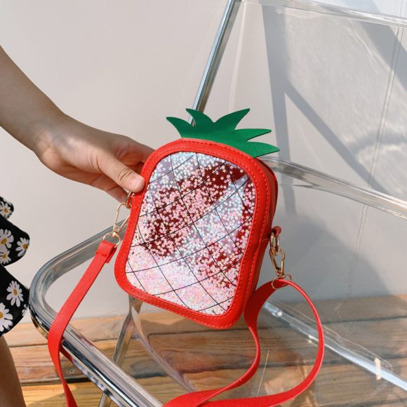 Summer Children's Pineapple Strawberry One Shoulder Jelly Bag - Image 9