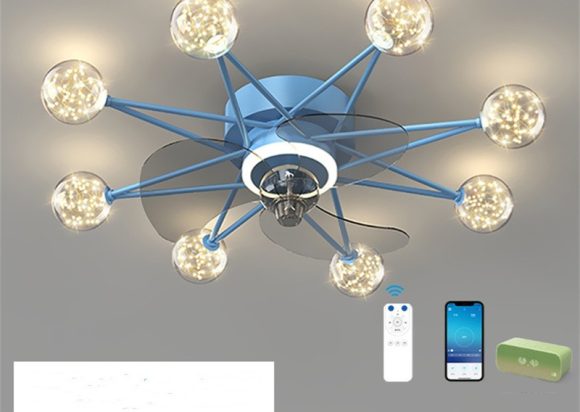Nordic Ceiling Fan Lights Living Room Dining Room Full Of Stars - Image 4