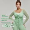 Plus Size Yoga Wear Blouse Long Sleeve Fat Top