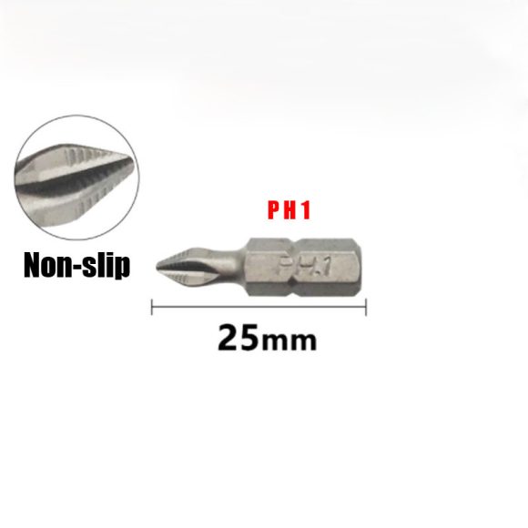 Anti Slip Electric Hex Shank Magnetic Screwdriver Drill Bit Set 6pcs 25mm - Image 6