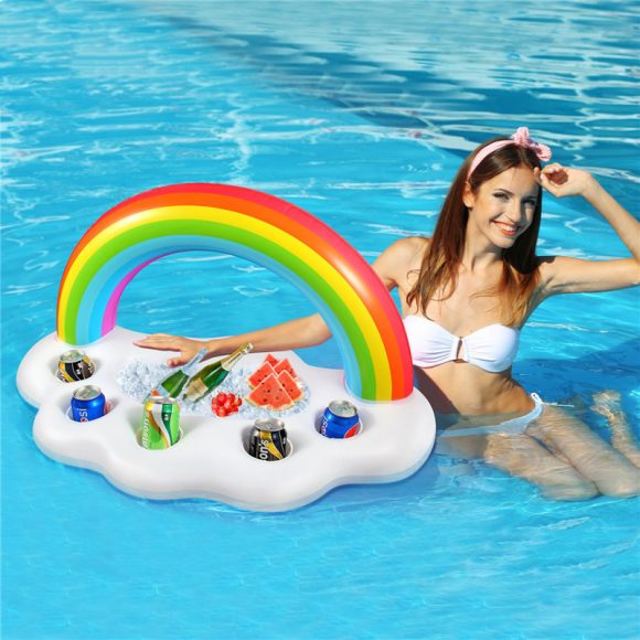 Gay Pride Rainbow Inflatable Pool Float Cooler - Image 8