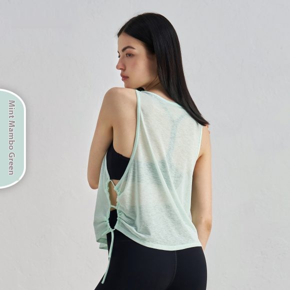 Bunchy Yarn Yoga Blouse Sport Waistcoat For Women - Image 5