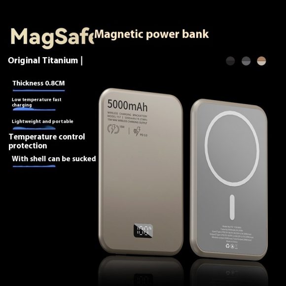 Magnetic Wireless Digital Display Aluminum Alloy Fast Charging Mobile Power Supply - Image 7
