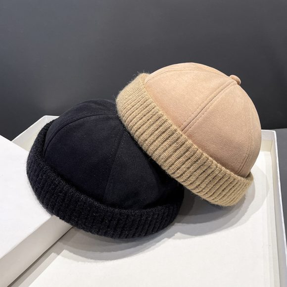 Autumn And Winter Deerskin Velvet Beret Melon Skin Hat - Image 8