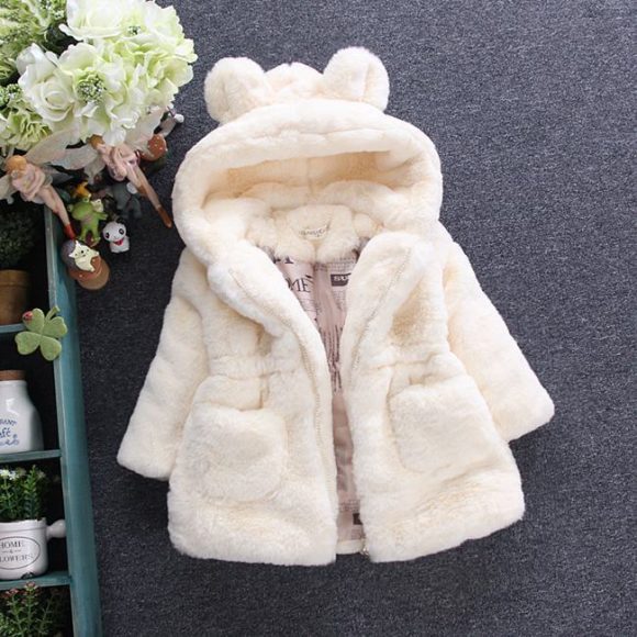 A girl's fur coat for autumn and winter - Image 2