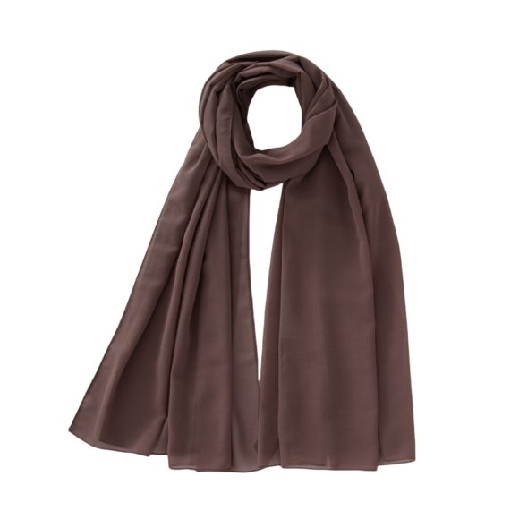 Women's Pure Color Pearl Chiffon Bubble Scarf Gauze Scarf - Image 4