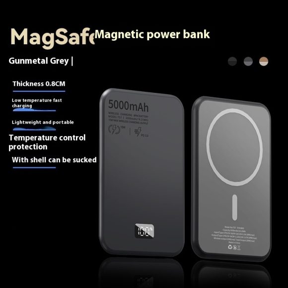 Magnetic Wireless Digital Display Aluminum Alloy Fast Charging Mobile Power Supply - Image 8