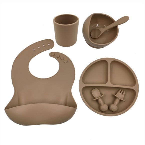Baby Cutlery Set Silicone Bib Silicone Cup Spoon - Image 3